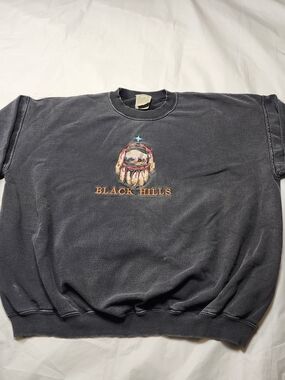 Habitat Black Embroidered Crewneck Sweatshirt with Multicolor Graphic